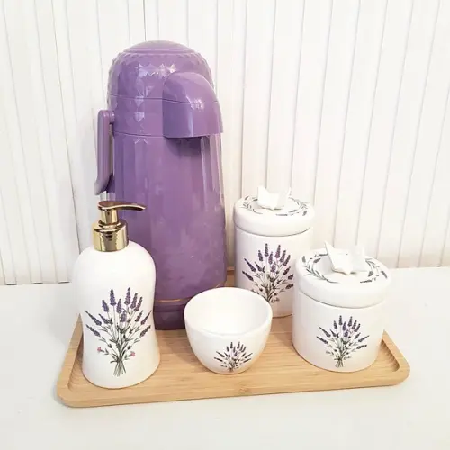 Kit Higiene Bebê 23x33cm Lavanda Lilás - Térm. Valentina