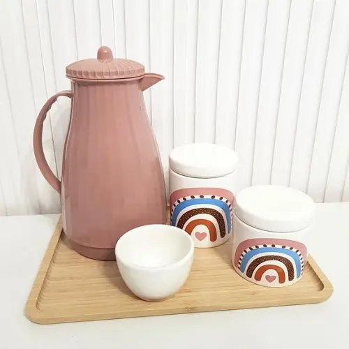 Kit Higiene Bebê 3 Peças Arco-íris Boho Mix + Branco