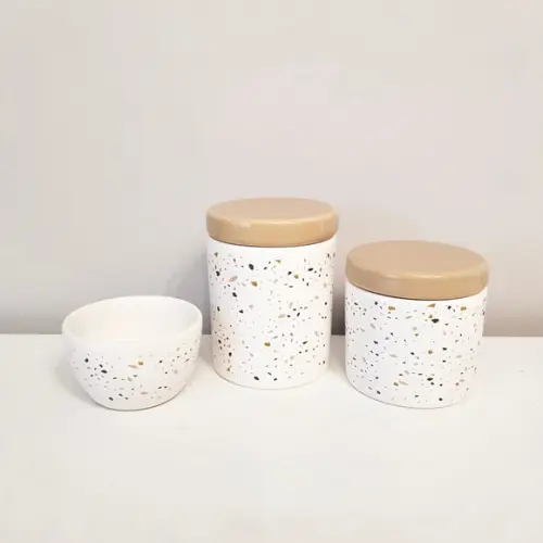 Kit Higiene Bebê 3 Peças Granilite Bege Unissex