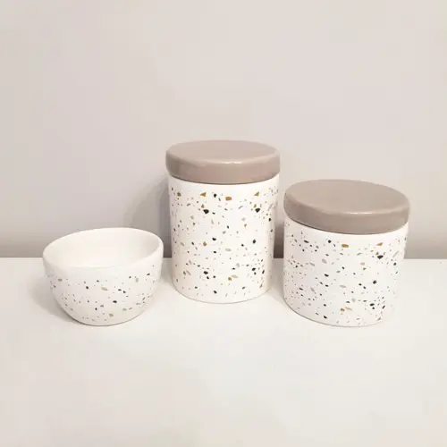 Kit Higiene Bebê 3 Peças Granilite Bege Unissex