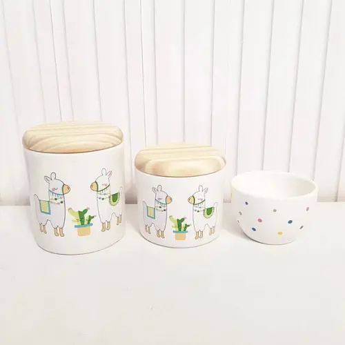 Kit Higiene Bebê 3 Peças Lhama Pinus - Poás Coloridos