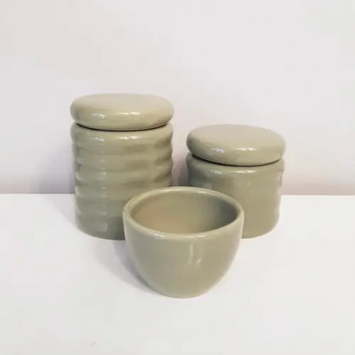 Kit Higiene Bebê 3 Peças Ondulado Verde Militar / Oliva
