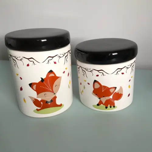 Kit Higiene Bebê 3 Peças Raposinha - Molhadeira Lisa