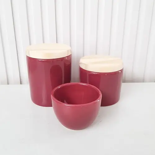 Kit Higiene Bebê 3 Peças Vinho Bordô - Tampinha Pinus