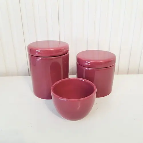 Kit Higiene Bebê 3 Peças Vinho Bordô