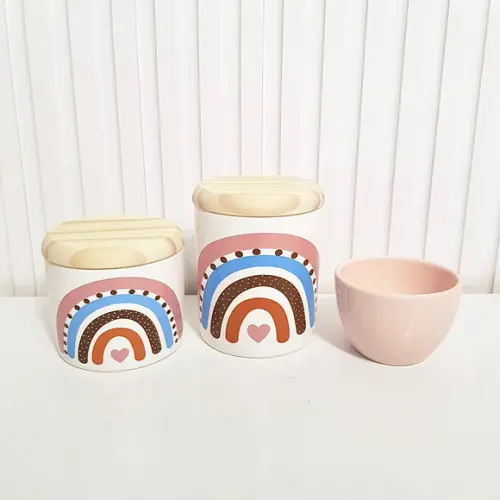 Kit Higiene Bebê Menina 3 Peças Arco-íris Boho Mix - Pinus