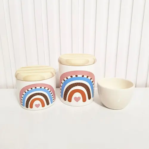 Kit Higiene Bebê Menina 3 Peças Arco-íris Boho Mix - Pinus