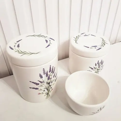 Kit Higiene Bebê Menina 3 Peças Lavanda - Tampa Estampada
