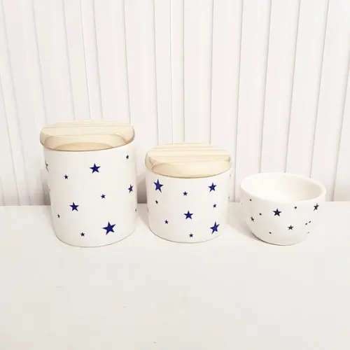 Kit Higiene Bebê Menino 3 Peças Estrelinhas Azul - Pinus