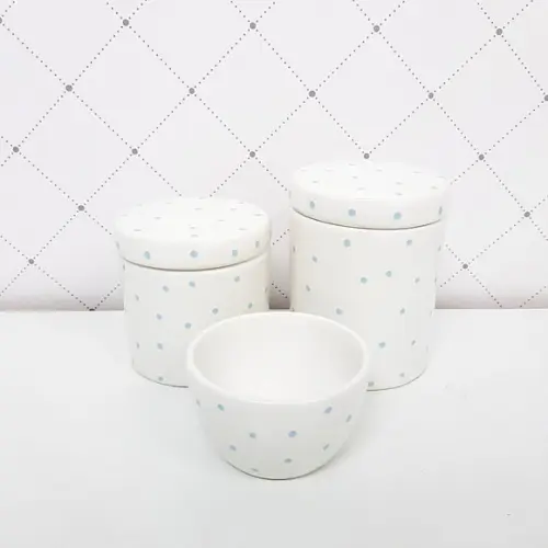 Kit Higiene Bebê Menino 3 Peças Poás Azul Antigo