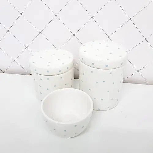 Kit Higiene Bebê Menino 3 Peças Poás Azul Antigo