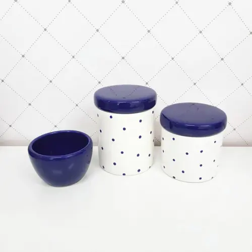 Kit Higiene Bebê Menino 3 Peças Poás Azul Marinho