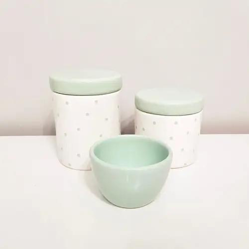 Kit Higiene Bebê Menino 3 Peças Poás Verde Bebê