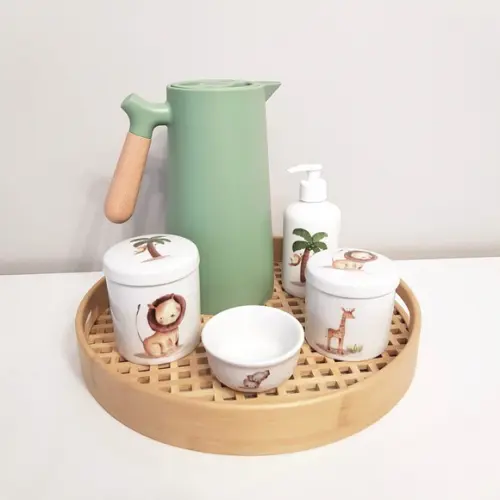 Kit Higiene Bebê Safári (animais da Selva) - Térm. Nórdica