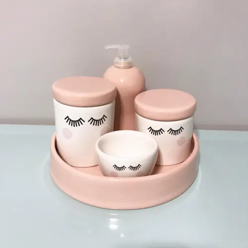 Kit Higiene Compacto Cílios Rosé