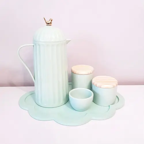 Kit Higiene Nuvem Verde Bebê - Térmica Bird