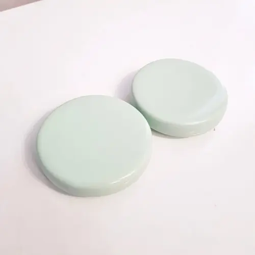 Par de Tampas Verde Bebê para Potes Kit Higiene Bebê