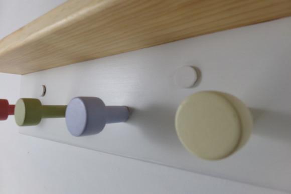 Cabideiro Infantil c/ Prateleira 4hc - Painel em Branco Neve