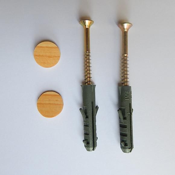 Kit Fixação: Dois Tapa Furos, Parafusos e Buchas de Nylon S8