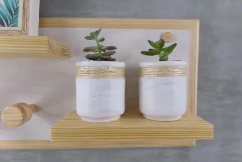 Cabideiro em Madeira Decorativo e Útil 3h Branco Transparent