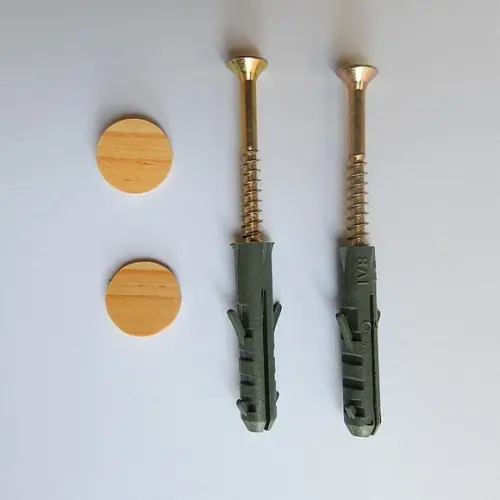 Kit Fixação: Dois Tapa Furos, Parafusos e Buchas de Nylon S8