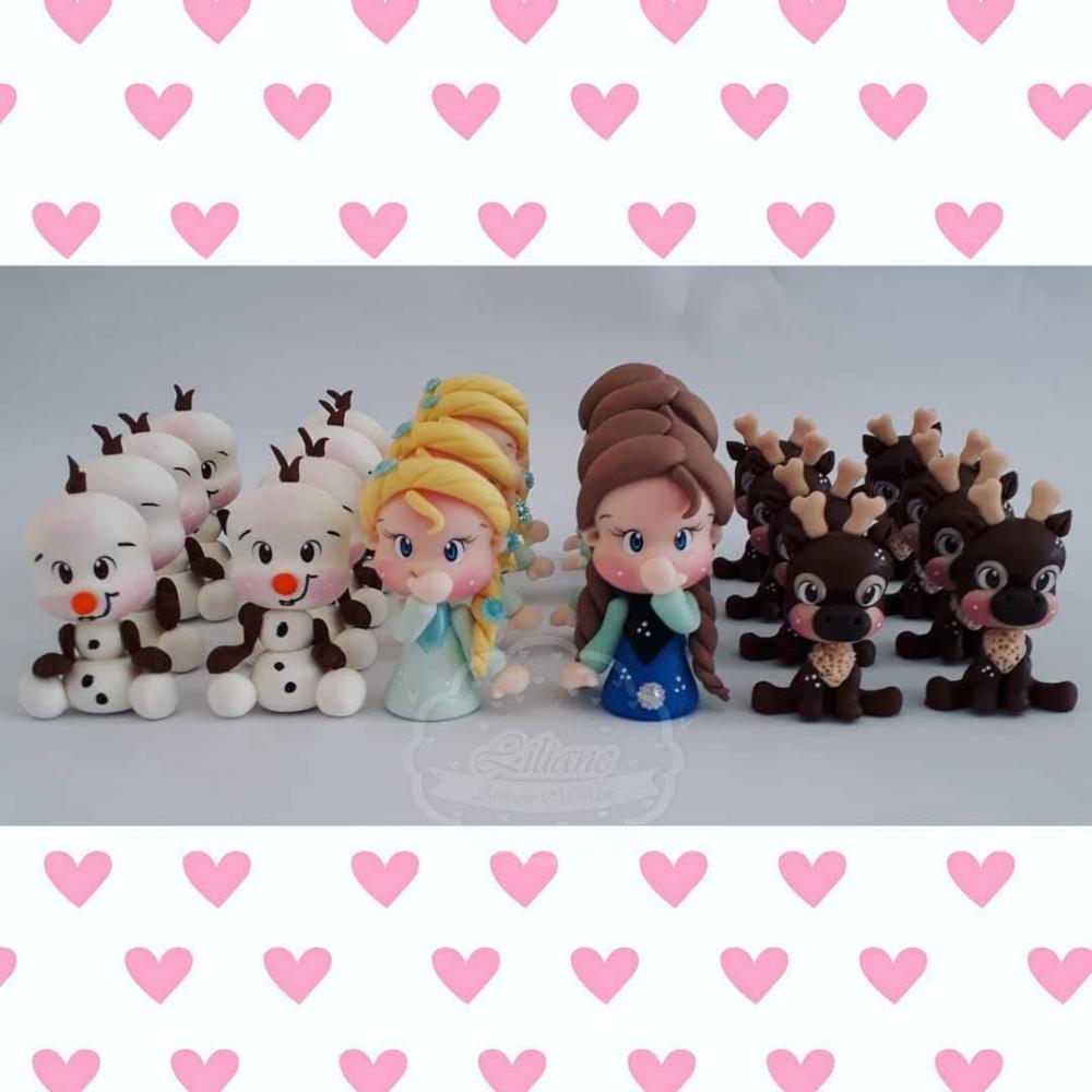 Apliques Frozen , aplique de luxo , frozen em biscuit