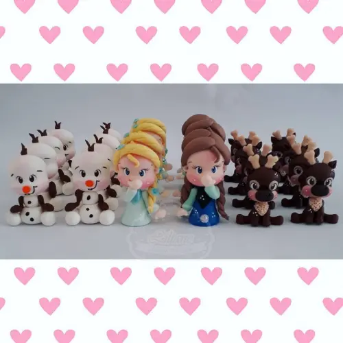 Apliques Frozen , aplique de luxo , frozen em biscuit