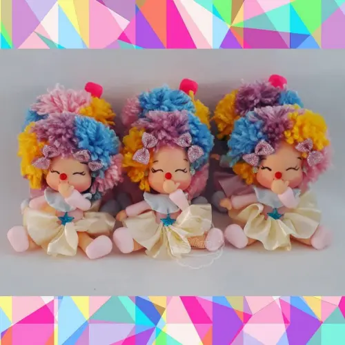 Apliques palhacinha pompom