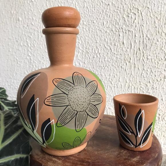 Moringa de Barro 1,5 litros e 1 Copo de Barro de Brinde