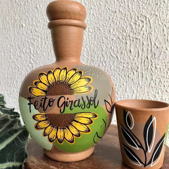 Moringa de Barro 1,5 litros e 1 Copo de Barro de Brinde