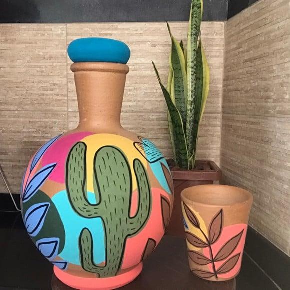 Moringa de Barro 1,5 l e 1 Copo de Barro de Brinde