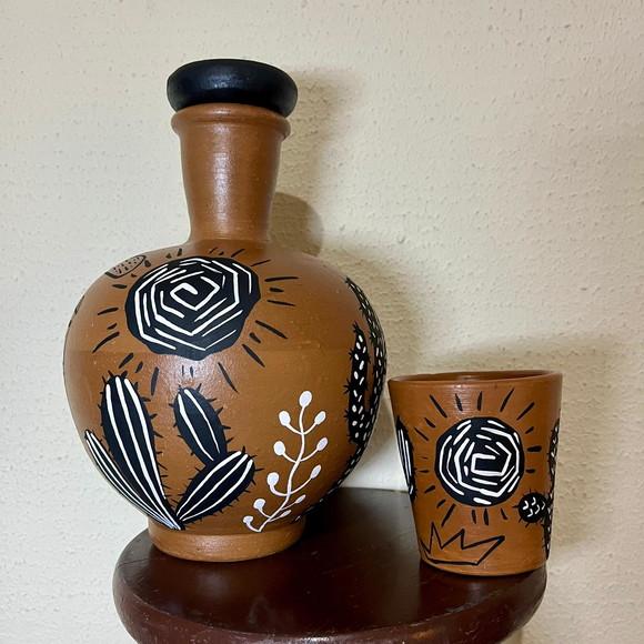 Moringa de Barro 1,5 l e 1 Copo de barro de Brinde
