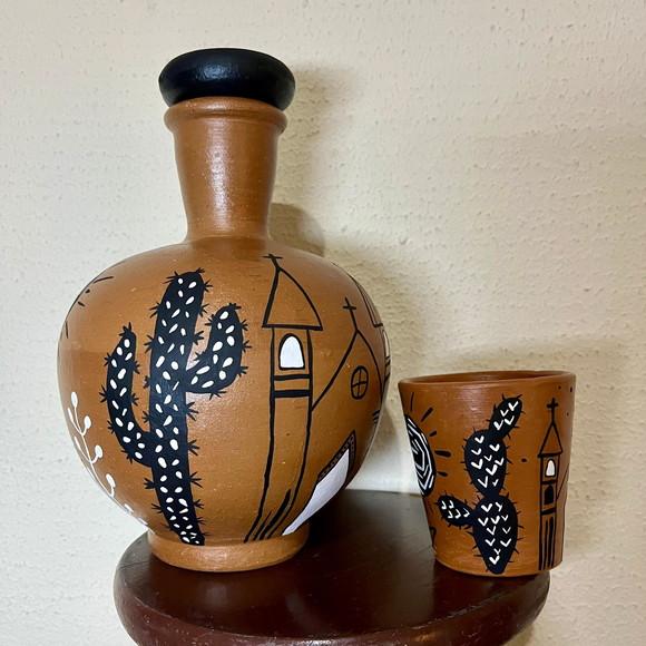 Moringa de Barro 1,5 l e 1 Copo de barro de Brinde