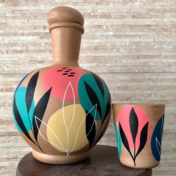 Moringa de Barro 1,5 l e 1 Copo de Barro de Brinde