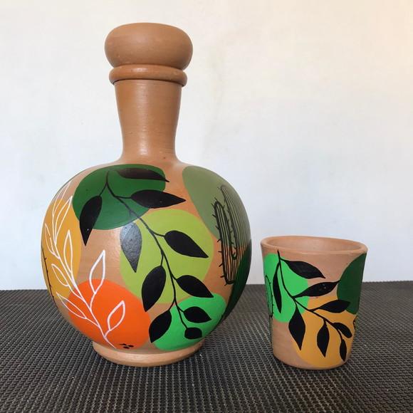 Moringa de Barro 1,5 l e 1 Copo de Barro de Brinde