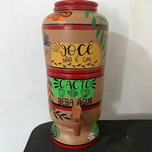 Filtro de Barro Decorado 2 Litros Você não é um Cacto, Beba Água