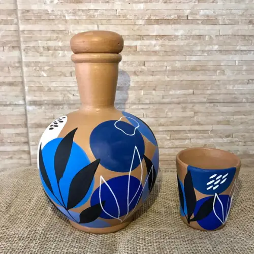 Moringa de Barro 1,5 litros e 1 Copo de Barro de Brinde