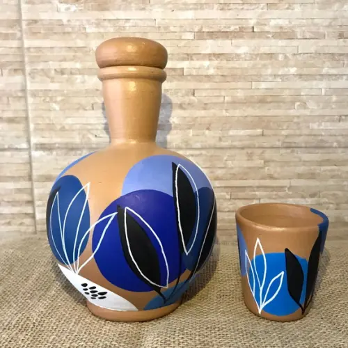 Moringa de Barro 1,5 litros e 1 Copo de Barro de Brinde