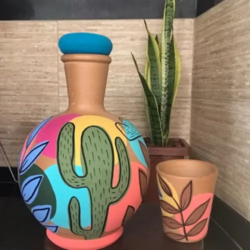 Moringa de Barro 1,5 l e 1 Copo de Barro de Brinde