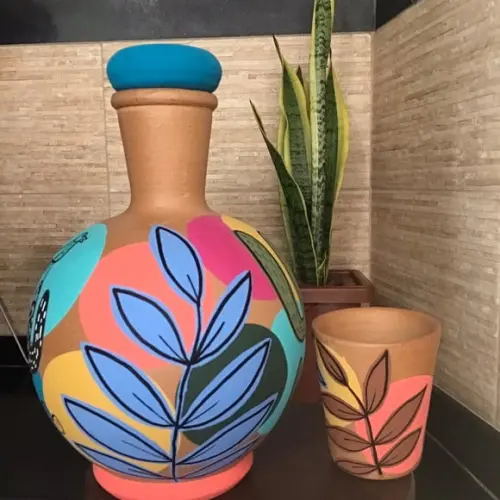Moringa de Barro 1,5 l e 1 Copo de Barro de Brinde