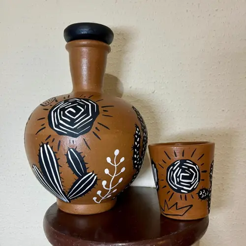 Moringa de Barro 1,5 l e 1 Copo de barro de Brinde