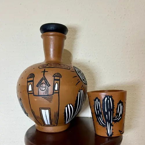 Moringa de Barro 1,5 l e 1 Copo de barro de Brinde