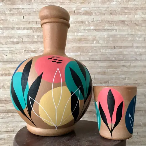 Moringa de Barro 1,5 l e 1 Copo de Barro de Brinde