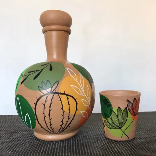 Moringa de Barro 1,5 l e 1 Copo de Barro de Brinde