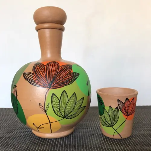 Moringa de Barro 1,5 l e 1 Copo de Barro de Brinde