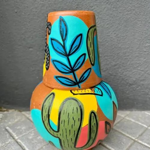 Moringa de Barro 700ml + 1 Copo de Barro de Brinde