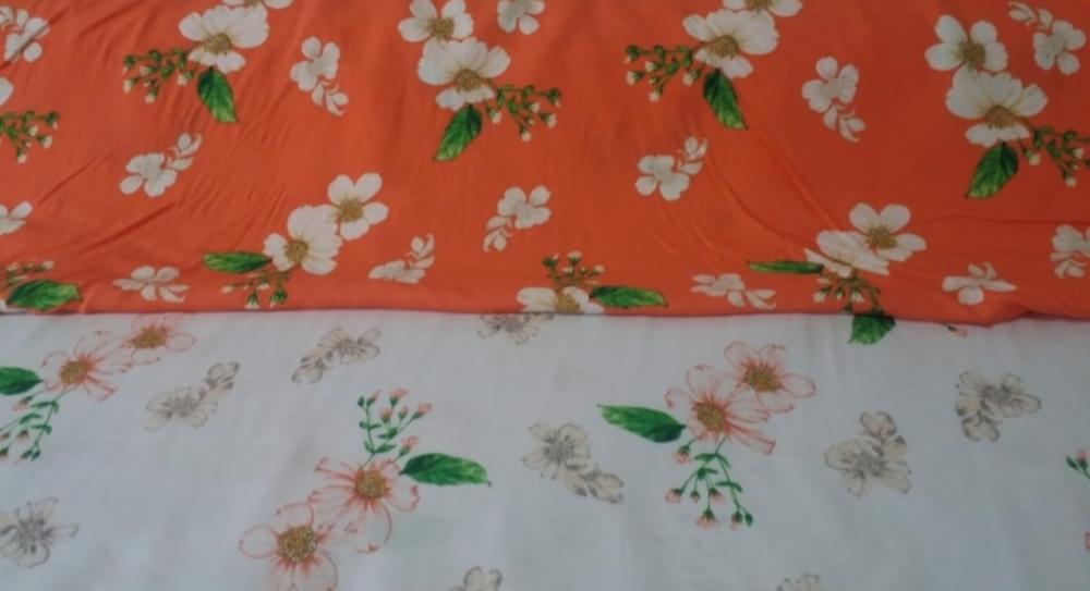 Robe Viscose Floral Mangas 3/4
