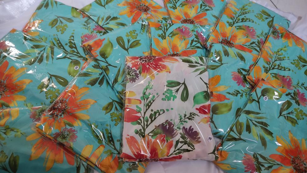 Robe Viscose Floral Mangas 3/4