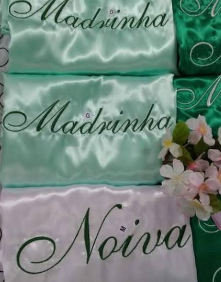 Kit 8 Peças Bordado Cetim com Lycra