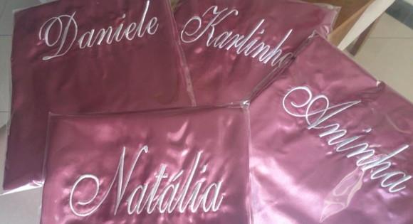 Kit 8 Peças Bordado Cetim com Lycra